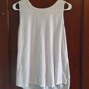 Pinkish White Sleeveless Women's Top